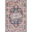 Red Persian Medallion 22"x14" Easy-Care Synthetic Area Rug