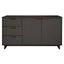 Granville Dark Gray Modern 3-Drawer Buffet Sideboard