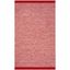 Coastal Charm Red Cotton Flat Woven Handmade Rug, 5' x 8'