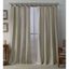 Natural Linen Braided Tab Top Light-Filtering Window Panels