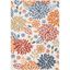 Cream and Red Floral 2' x 4' Synthetic Indoor/Outdoor Rug