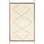 Ivory and Charcoal Square Hand-Tufted Wool Shag Rug