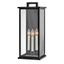 Weymouth Elegant Black Aluminum 3-Light Outdoor Wall Sconce