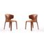 Set of 2 Saddle Brown Faux Leather Dining Chairs with Metal Legs