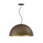 Industrial Bronze 3-Light Pendant with Gold Leaf Interior