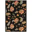 Reversible Hand-Knotted Floral Black Wool Area Rug, 6' x 9'