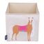 Wildkin Beige and Pink Horse Fabric Kids Storage Cube