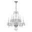 Polished Chrome Crystal 10-Light Candle Chandelier