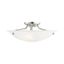 Oasis Brushed Nickel 3-Light LED Bowl Ceiling Mount with White Alabaster Glass