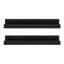 Sleek Black 24" Modern Floating Wall Shelf Set - 2 Pack