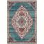 Bohemian Chic Blue Multi Handmade Tufted Area Rug - 6'7" x 9'2"