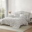 Twin White Cotton Reversible Quilt Set with Sham