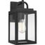 Coastal-Inspired Black Bronze Outdoor Lantern with Clear Glass