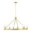 Lansdale 34" Satin Brass 8-Light Chandelier