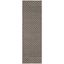 Ivory & Black Handwoven Cotton-Wool Blend Runner Rug