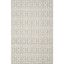 Grey and Ivory Geometric Handwoven Wool Area Rug 3' x 5'