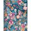 Jardin Blue Floral Hand-Tufted Wool Area Rug, 5' x 8'