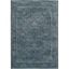 Blue Rectangular 5' x 7' Wool and Silk Area Rug