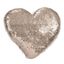 Champagne Heart Sequin Pillow with Sherpa Trim