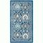 Blue and Ivory High Pile Synthetic Area Rug