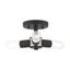 Copenhagen Black Glass 3-Light Flush Mount Ceiling Fixture