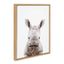 Natural Wood Framed Baby Rhino Canvas Print, 27" x 22"