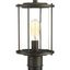 Gunther Antique Bronze Outdoor Post Lantern with Clear Glass