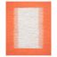 Ivory and Orange Hand Woven Cotton Area Rug - 54"x16"