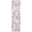 Abstract Grey 26" Synthetic Hand-Knotted Area Rug