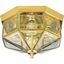 Richmond Hill Polished Brass Beveled Glass 4-Light Flush Mount