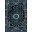 Elegant Hamadan 8' x 10' Hand-Knotted Synthetic Black Area Rug