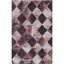 Light Brown and Brown Faux Fur Rectangular Rug, 4' x 6'