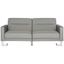 Contemporary Gray 76'' Metal Frame Sleeper Sofa Bed