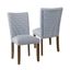 Blue Geometric Faux Leather Parsons Side Chair Set