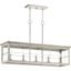 Hedgerow Brushed Nickel and Grey Washed Oak 5-Light Linear Chandelier