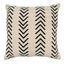 22" Square Cotton Chevron Pillow Cover in Cream and Black