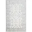 Hand-Knotted Ivory Wool and Silk Rectangular Area Rug 5x8