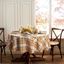 Russet Harvest Plaid Cotton Round Tablecloth for Fall