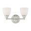 Polished Chrome 2-Light Vanity with Satin Opal Glass