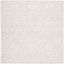 Ivory Hand-Tufted Wool Square Area Rug, 6'6" x 6'6"