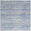 Blue and Silver Square Synthetic Area Rug