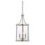 Penrose Satin Nickel 3-Light Clear Glass Chandelier