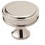 Polished Nickel Round Cabinet Knob with Mounting Hardware