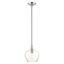 Aldrich Mini Indoor/Outdoor Clear Glass LED Pendant in Brushed Nickel