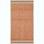 Handmade Orange and Natural Jute Area Rug 4' x 6'