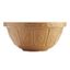 Textured Geometric Brown Ceramic Mixing Bowl