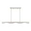 Acra Brushed Nickel 3-Light Linear Chandelier