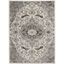 Ivory Grey Floral Medallion 5'3" x 7'3" Synthetic Area Rug