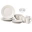 White Ceramic 16-Piece Dinnerware Set for 4