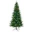 7-Foot Green Slim Artificial Christmas Tree with Multi-Color LED Lights